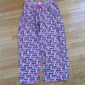 💞 I Love My Bed Pajama Pants - Size Small